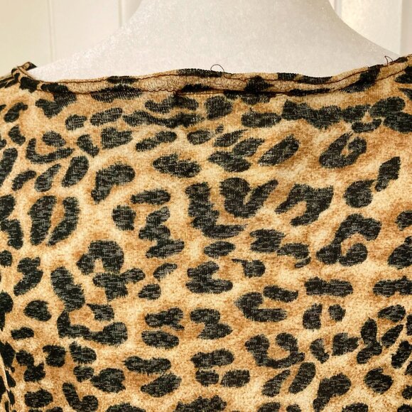 PREMIERE COLLECTION Plus-size leopard print v-neck sleeveless shirt XL 1X 2X top - Picture 11 of 12